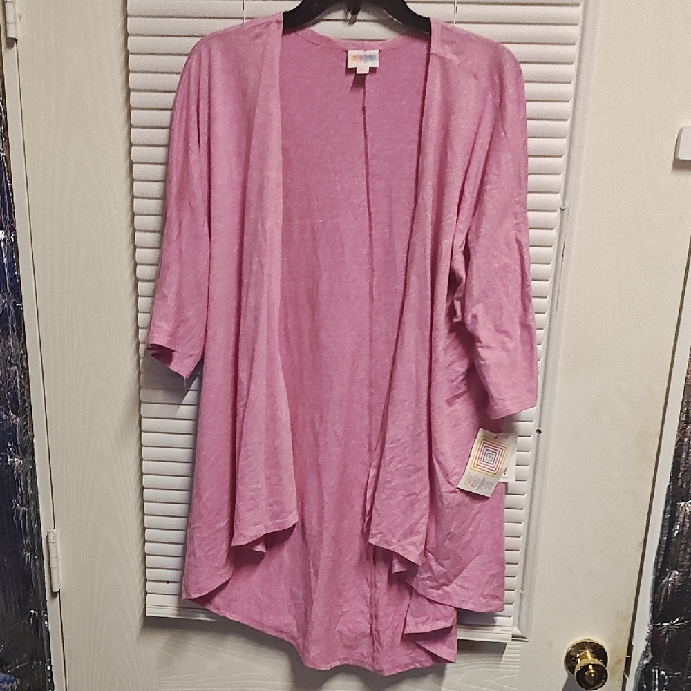 Lularoe Pink Open Front Cardigan